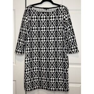 NWT Tiana B Womens Geometric Mini Dress Size 10 Mod Artsy‎ Stretch Event Office